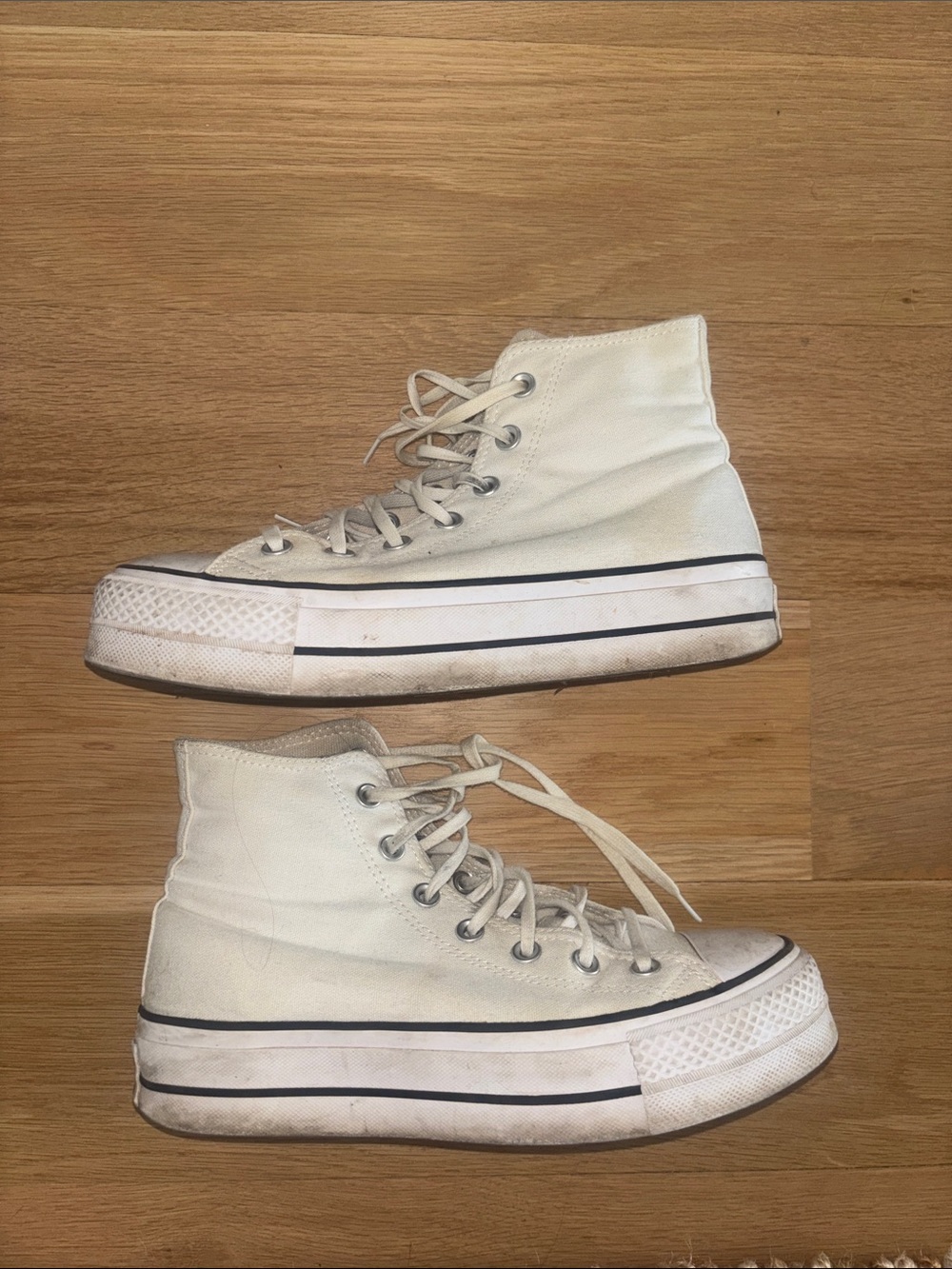 Converse White High-Top Platform Sneakers